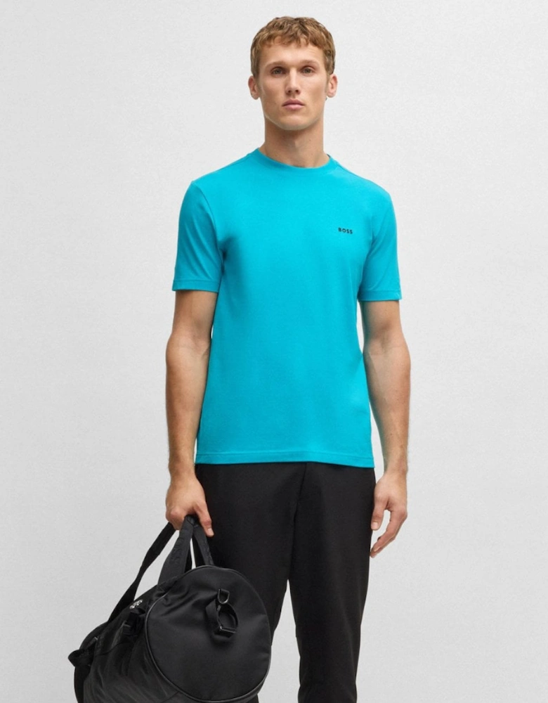 BOSS Green Tee Mens Stretch Cotton T-Shirt with Contrast Logo