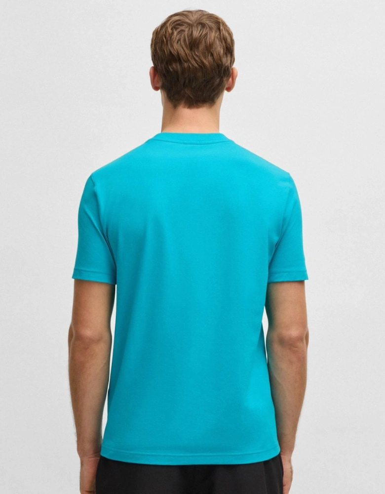 BOSS Green Tee Mens Stretch Cotton T-Shirt with Contrast Logo