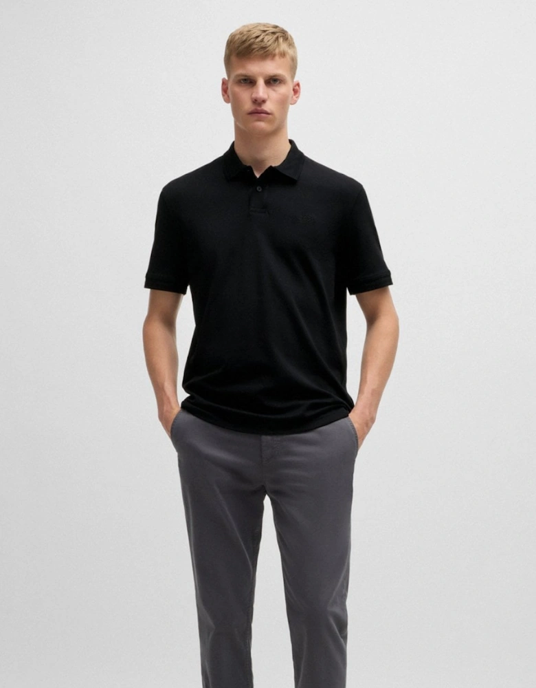 BOSS Orange Pe Interlock Mens Polo Shirt with Logo Print