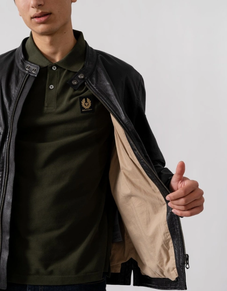 V Racer Mens Leather Jacket