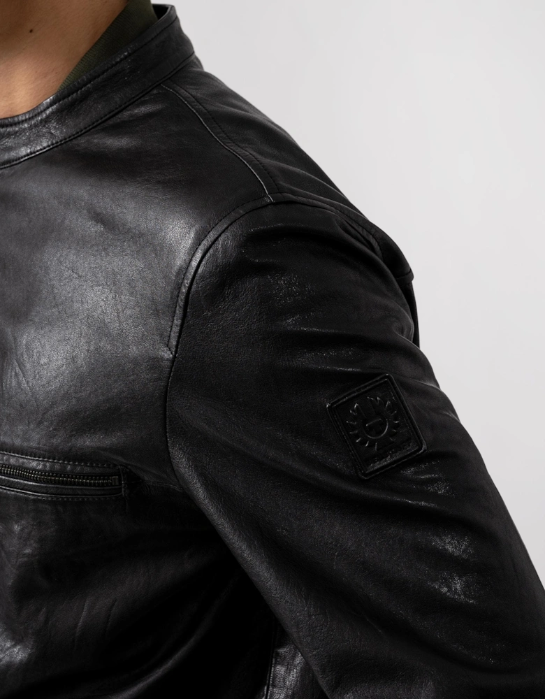 V Racer Mens Leather Jacket