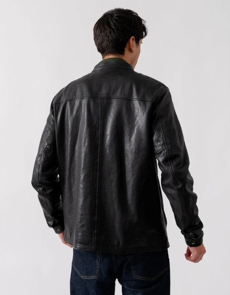 V Racer Mens Leather Jacket