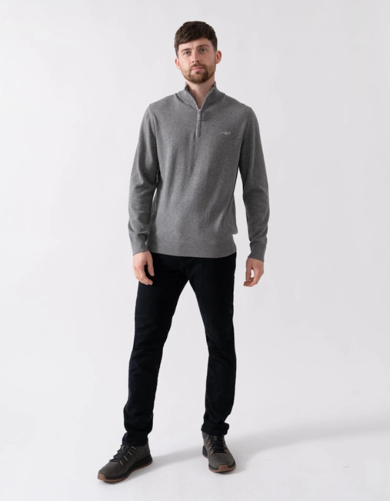 Mens Classic Cotton Half zip Jumper