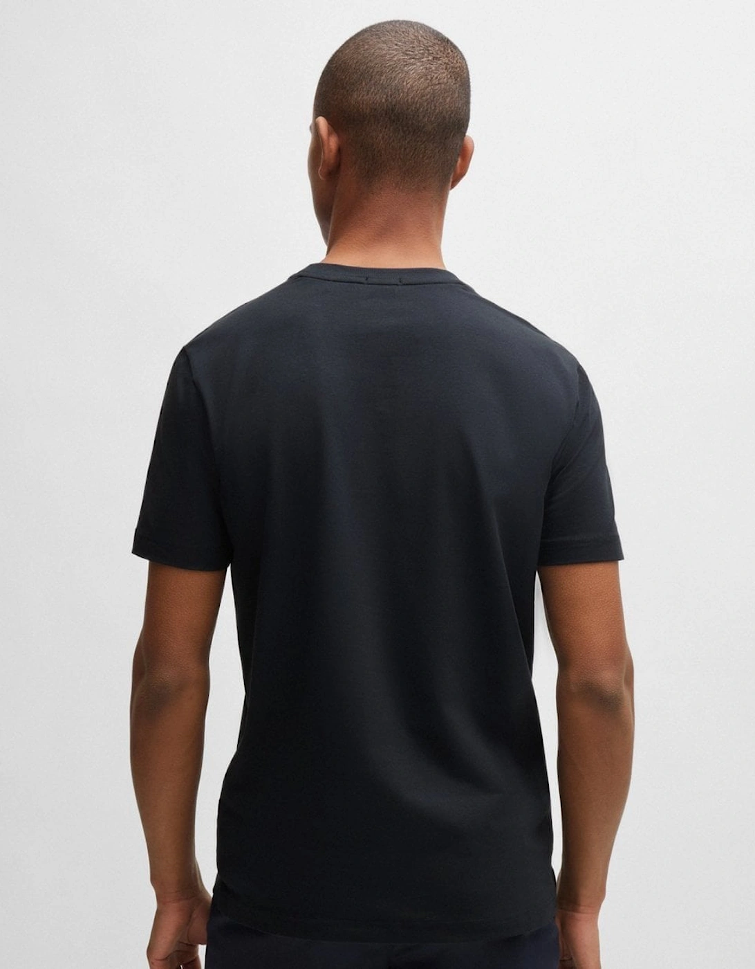 BOSS Green Tee Mens Stretch Cotton T-Shirt with Contrast Logo NOS