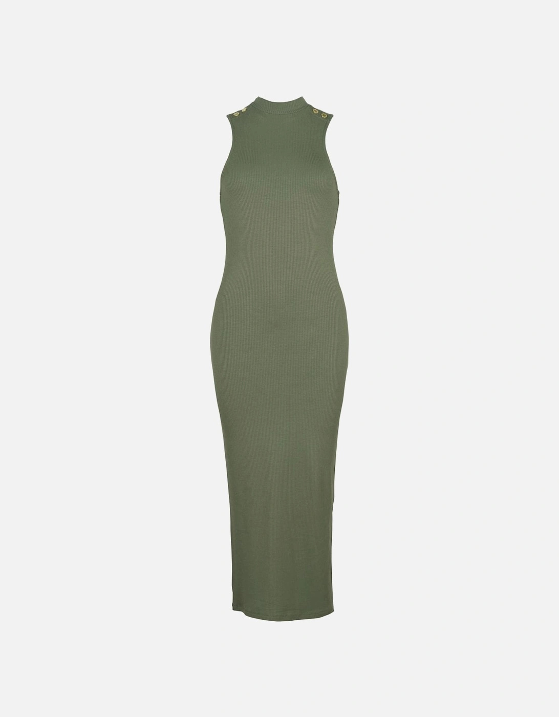 Amati Womens Long Funnel-Neck Dress