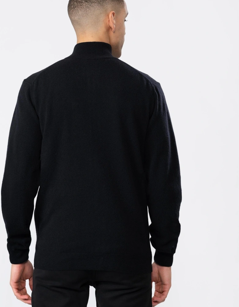 Mens Superfine Lambswool Full Zip Cardigan