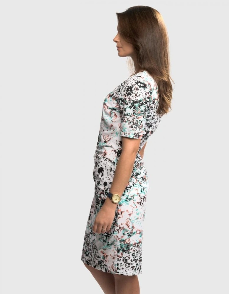 Great Plains Miquita Marble Rouched Womens Dress