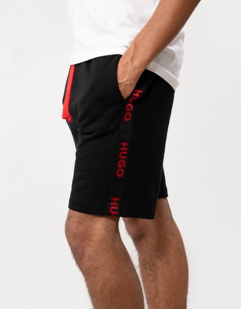 HUGO Sporty Logo Tape Mens Loungewear Shorts