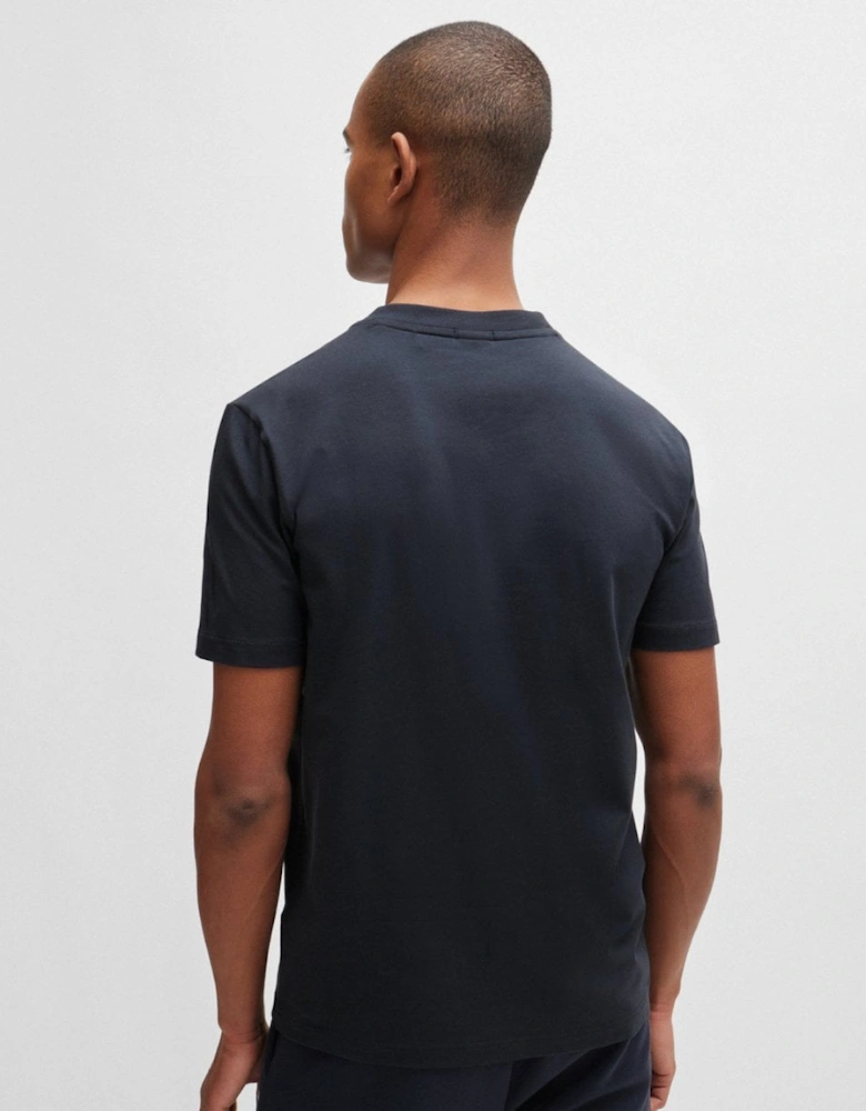 BOSS Green Tee V Mens Stretch Cotton V-Neck T-Shirt - Dark Blue 402