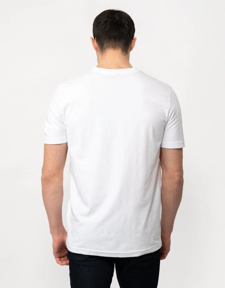 BOSS Green Tee V Mens Stretch Cotton V-Neck T-Shirt - White 100