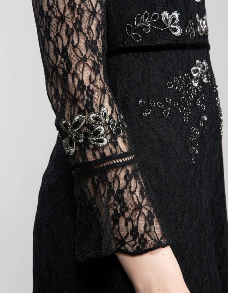 Bella Sparkle Embelished Lace Womens Dress