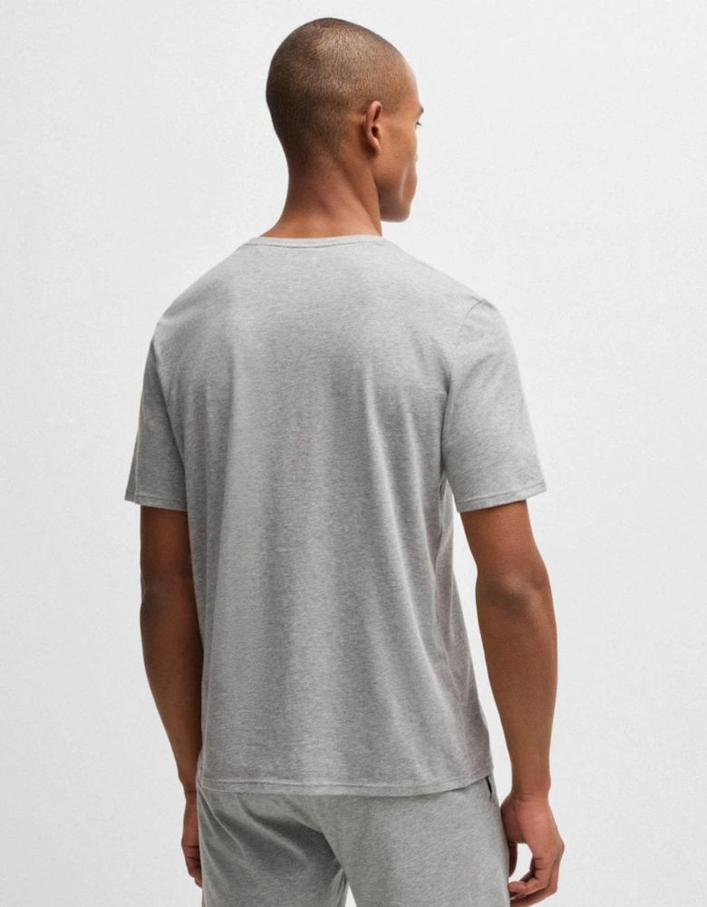 BOSS Orange Unique Mens Stretch-Cotton Pyjama T-Shirt with Logo Print