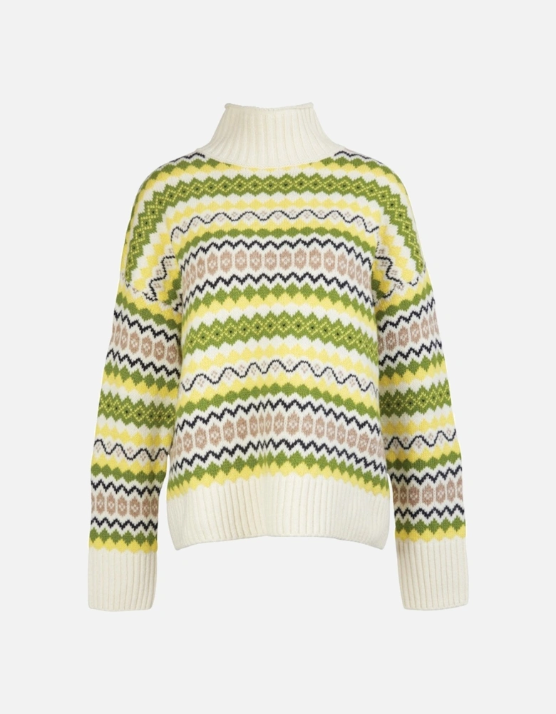 Holkham Womens Funnel Neck Fairisle Jumper