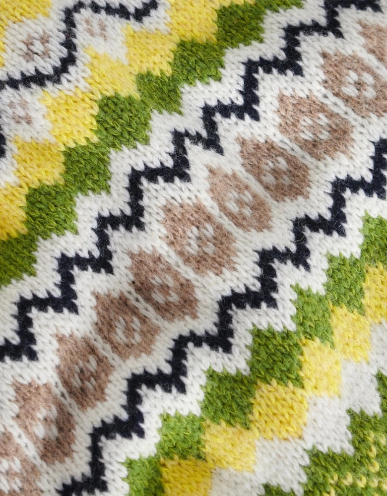 Holkham Womens Funnel Neck Fairisle Jumper