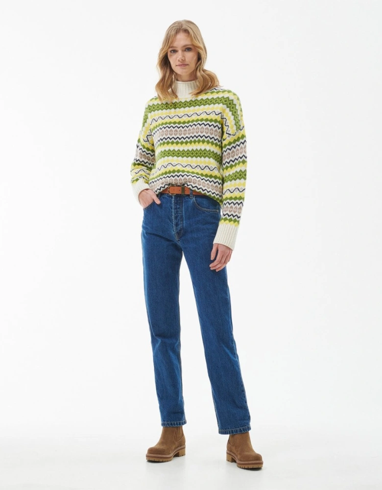 Holkham Womens Funnel Neck Fairisle Jumper