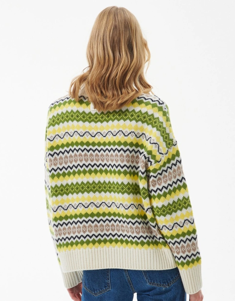 Holkham Womens Funnel Neck Fairisle Jumper