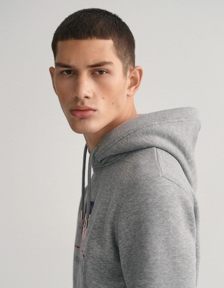 Mens Regular FIt Archive Shield Pullover Hoodie