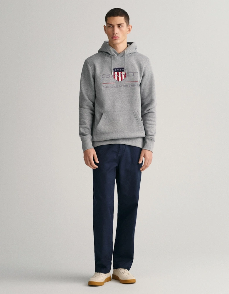 Mens Regular FIt Archive Shield Pullover Hoodie