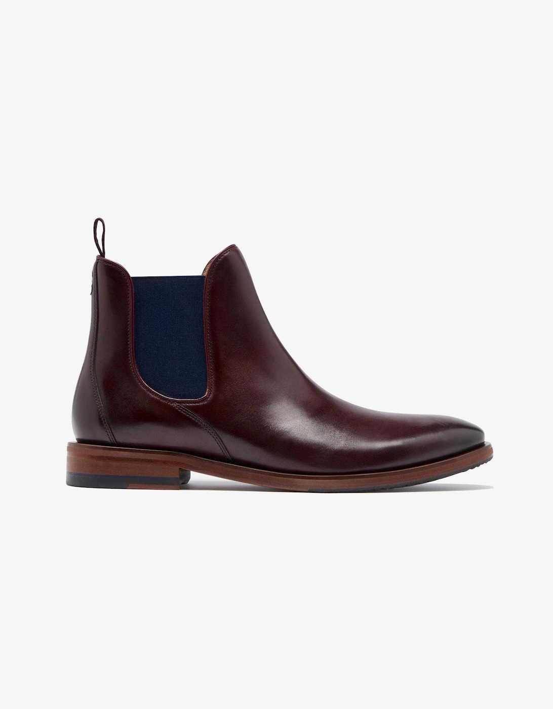 Andante Leather Mens Chelsea Boots - Burgundy