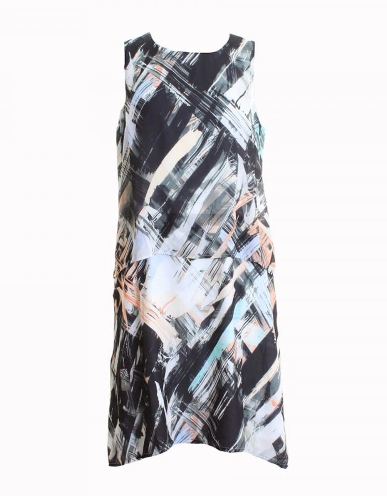 Great Plains Pastel Paint Layered Womens Dress
