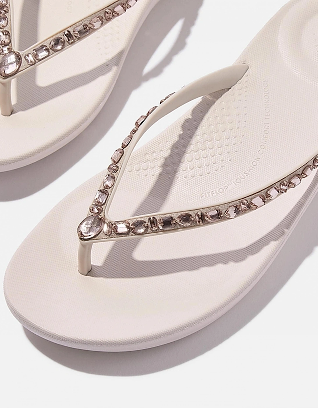 Womens iQushion Multi-Crystal Ergonomic Flip-Flops