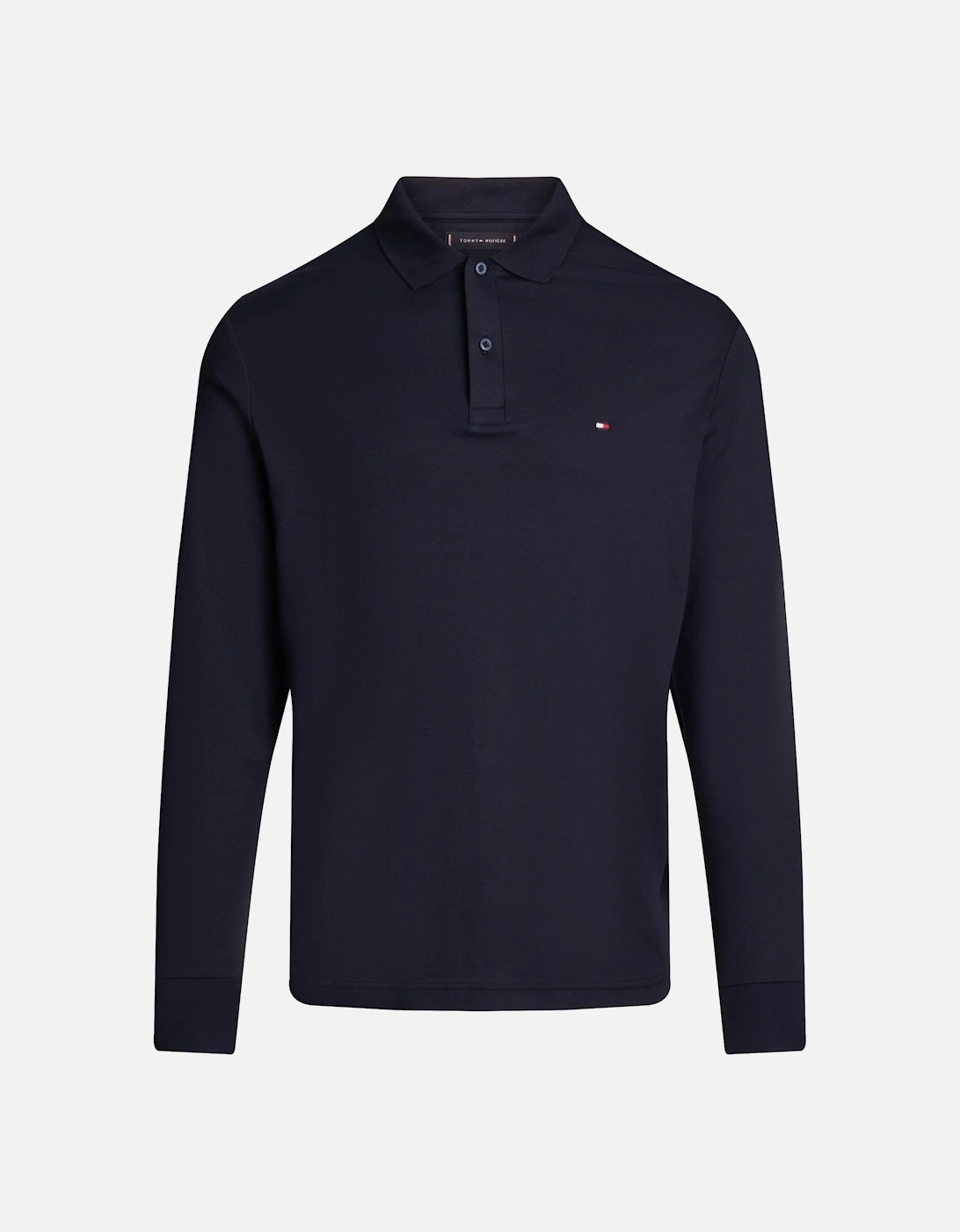 Liquid Cotton Mens Long Sleeve Polo - Desert Sky