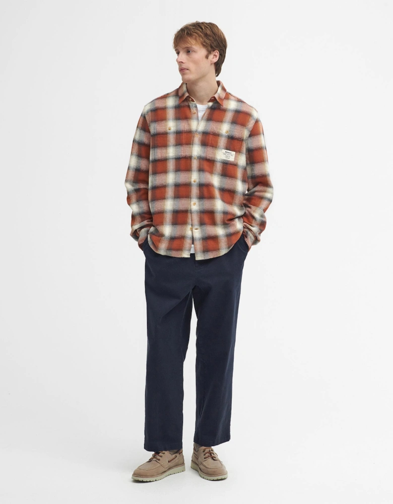 Stonebank Mens Relaxed Long Sleeve Checked Shirt