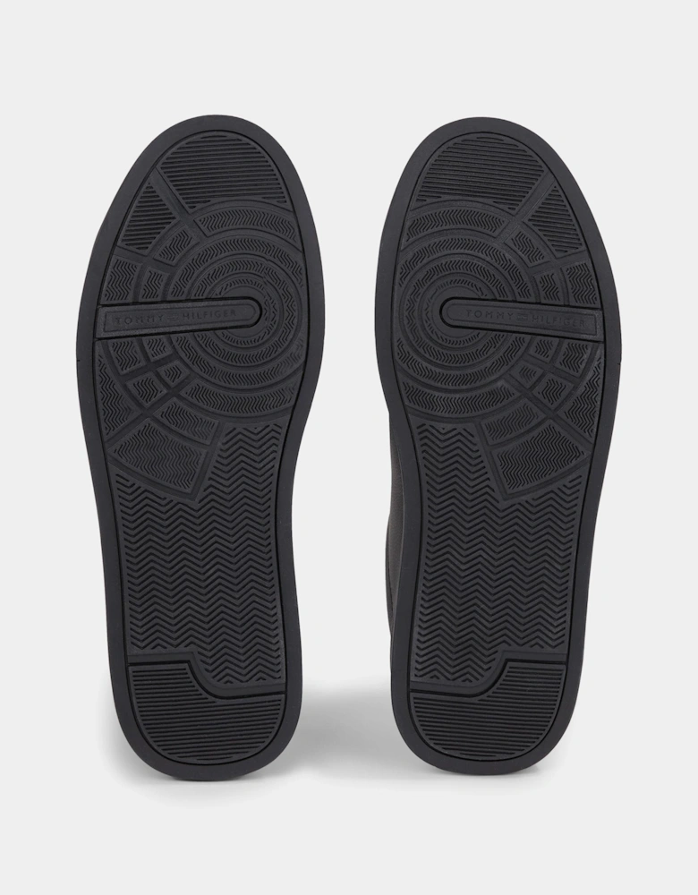 TH Court Essential Mens Leather Grain Trainers