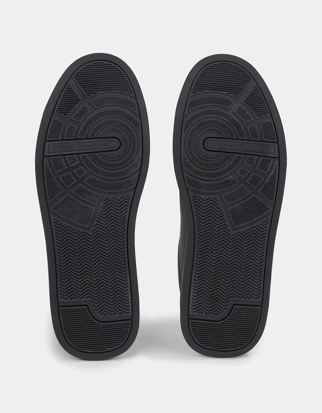 TH Court Essential Mens Leather Grain Trainers