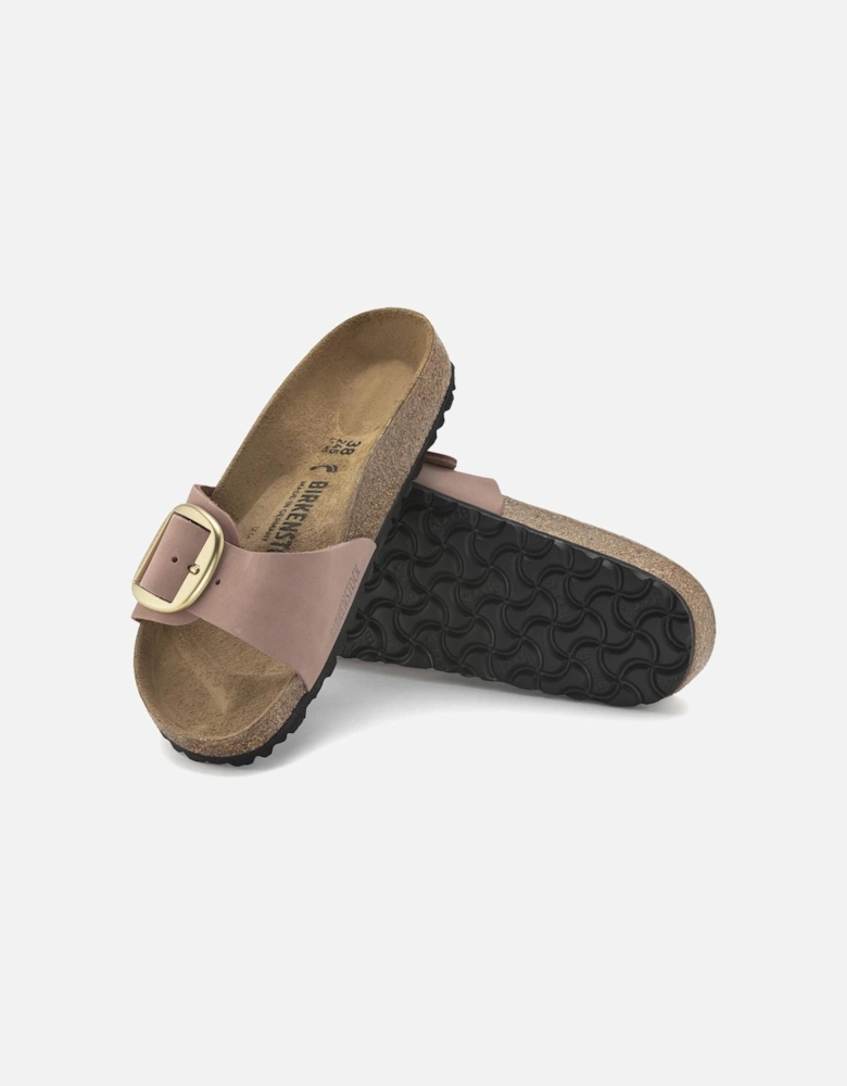 Big Buckle Womens Nubuck Leather Sandals
