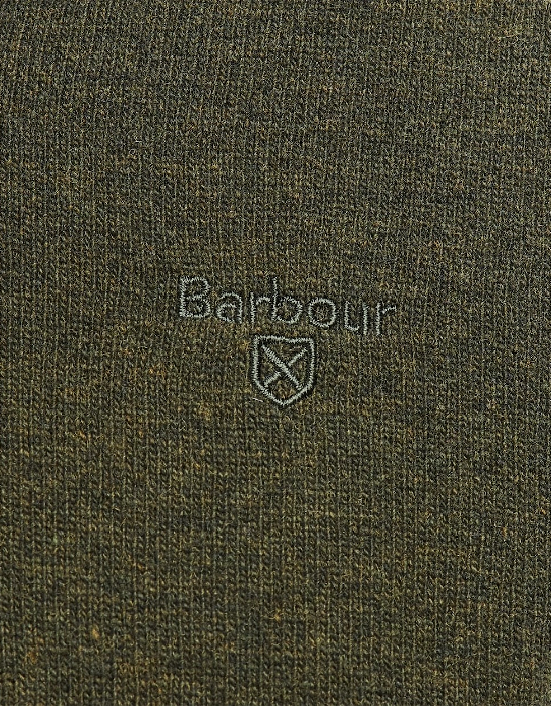 Essential Lambswool Mens V-Neck Jumper - Seaweed