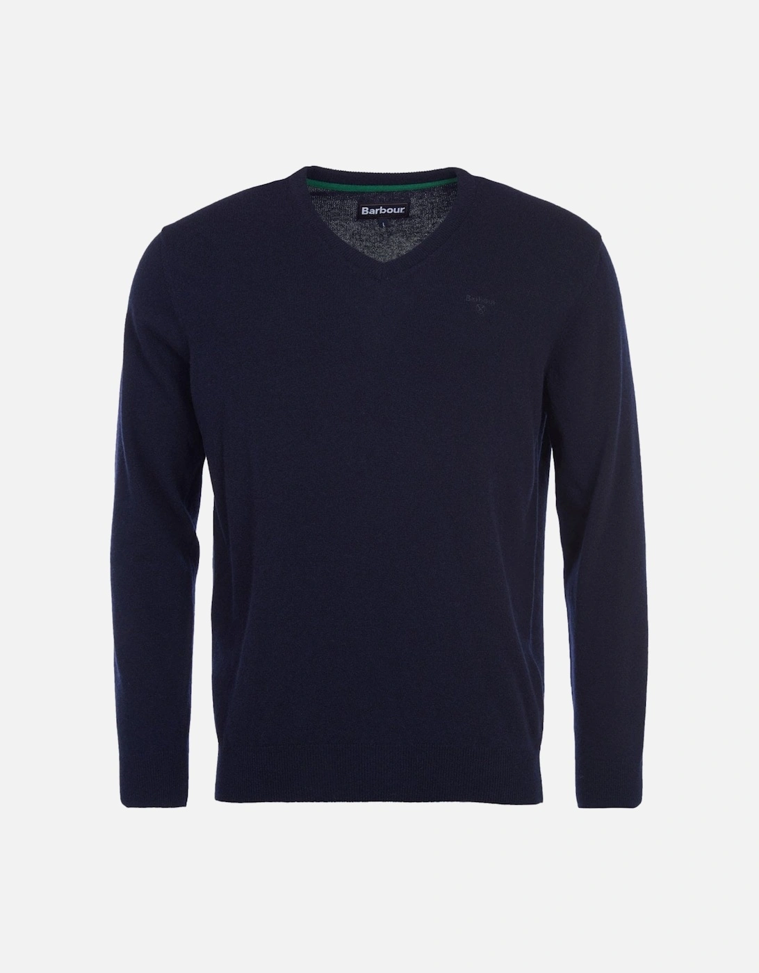 Essential Lambswool Mens V-Neck Jumper - Navy