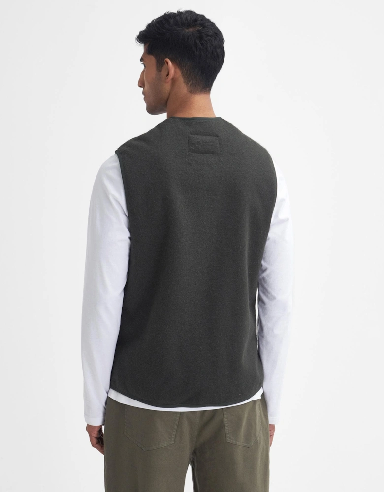 Warm Pile Waistcoat Zip-In Liner - Sage