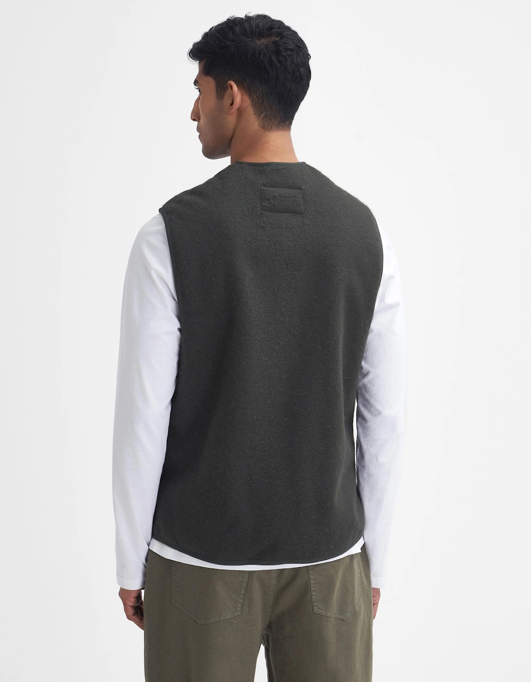Warm Pile Waistcoat Zip-In Liner - Sage