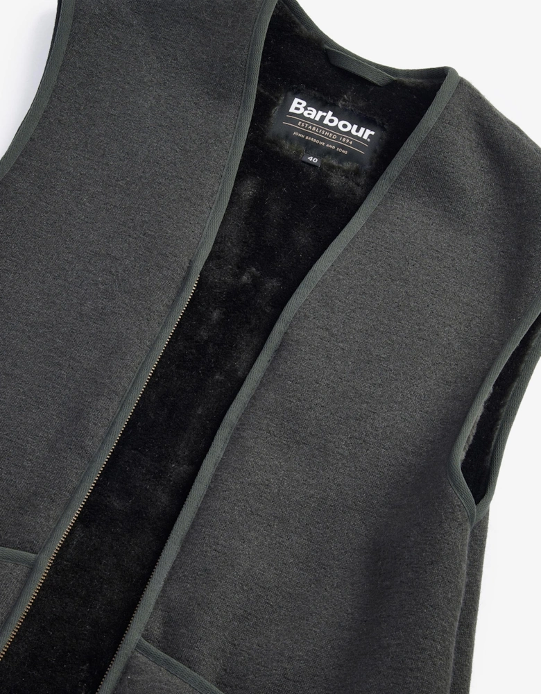 Warm Pile Waistcoat Zip-In Liner - Sage