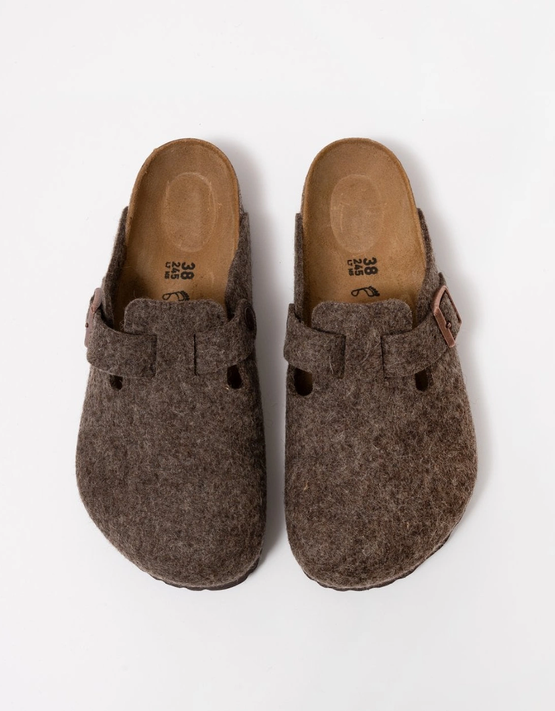 Wool Felt Unisex Clogs - Cacao