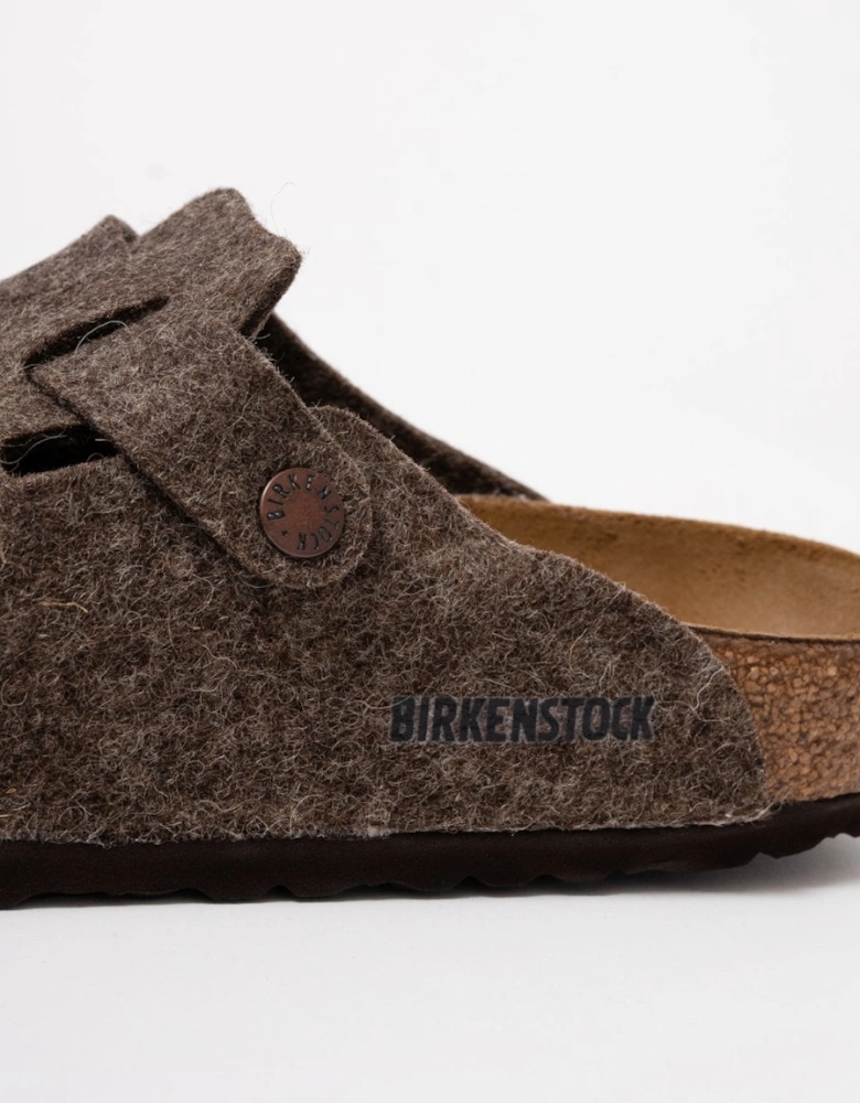 Wool Felt Unisex Clogs - Cacao