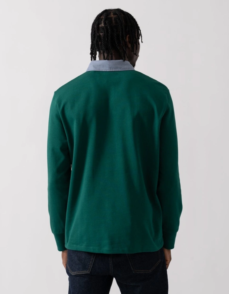 Mens Regular Fit Chambray Heavy Rugger - 373 Deep Forest Green