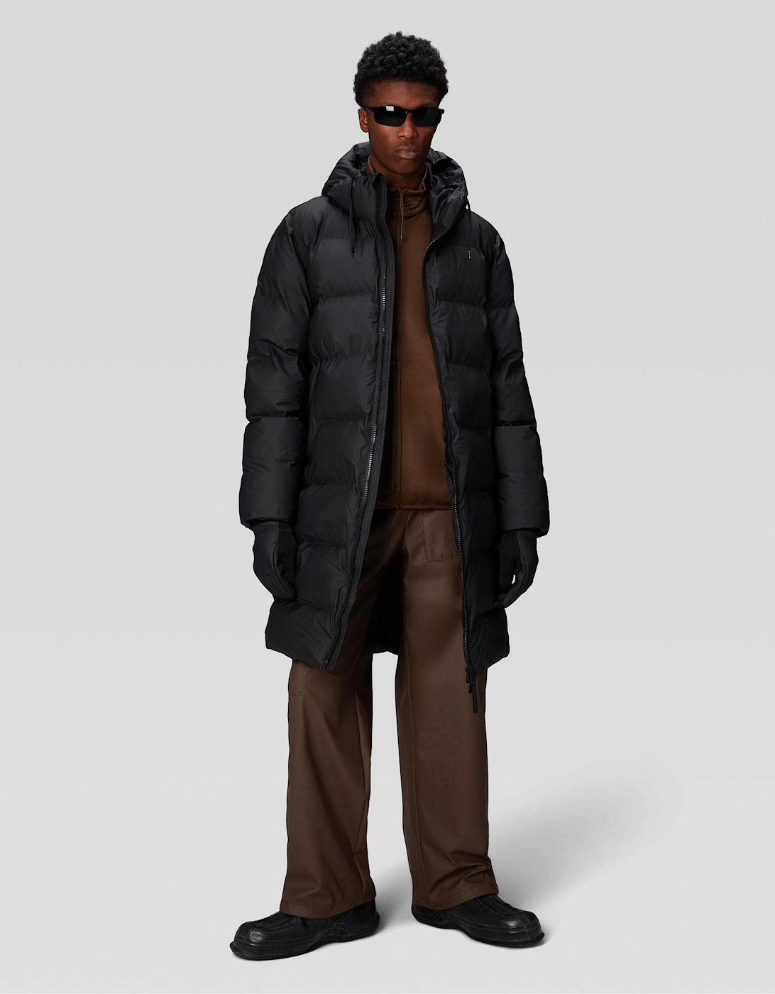 Alta Long Unisex Puffer Jacket - 01 Black