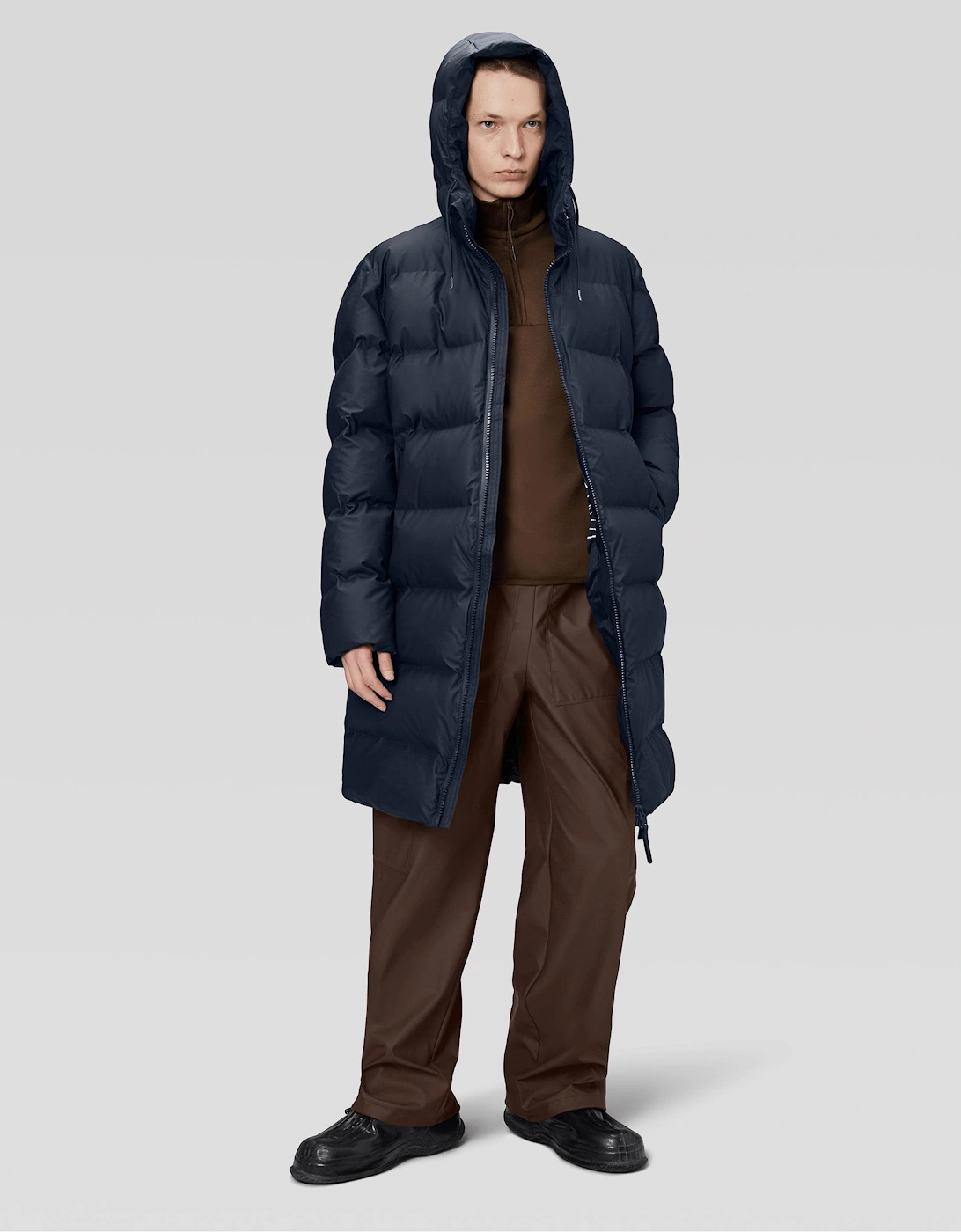 Alta Long Unisex Puffer Jacket - 47 Navy