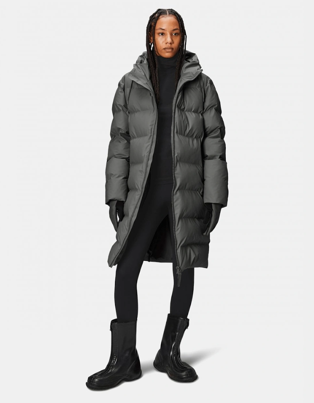 Alta Long Unisex Puffer Jacket - 13 Grey