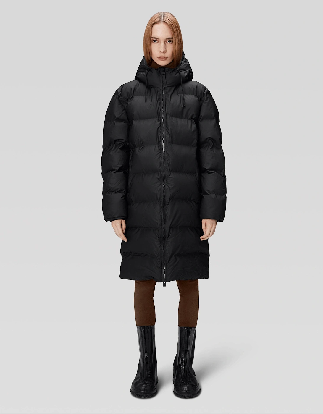 Alta Long Unisex Puffer Jacket - 01 Black