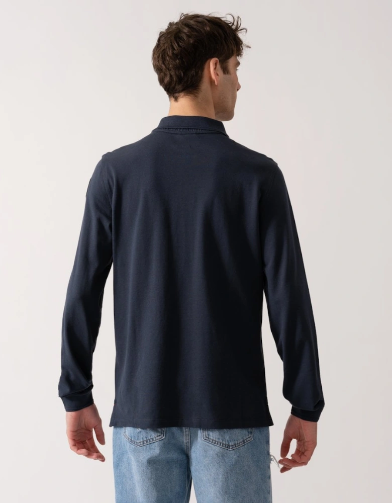 Oberon Mens Long Sleeve Polo Shirt