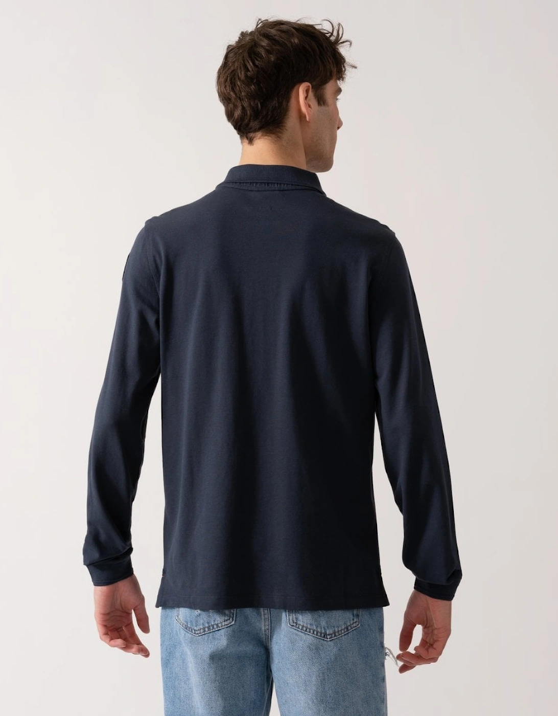 Oberon Mens Long Sleeve Polo Shirt
