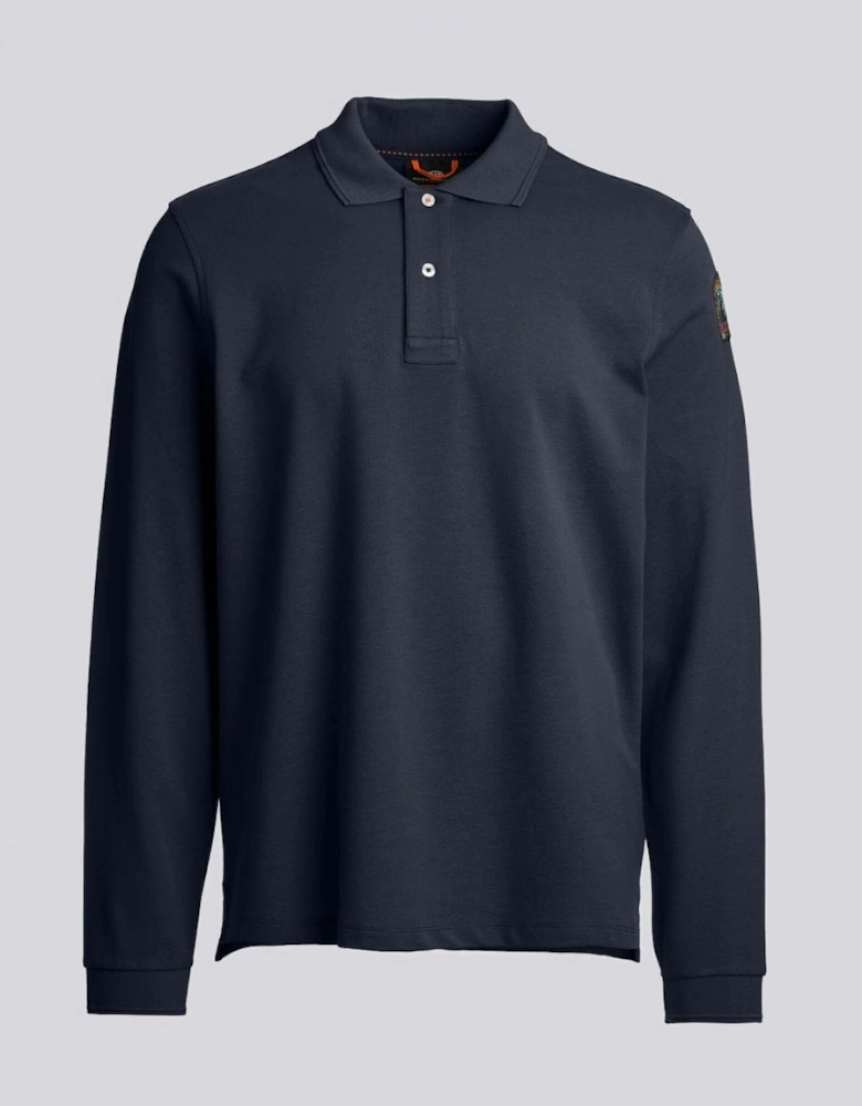 Oberon Mens Long Sleeve Polo Shirt