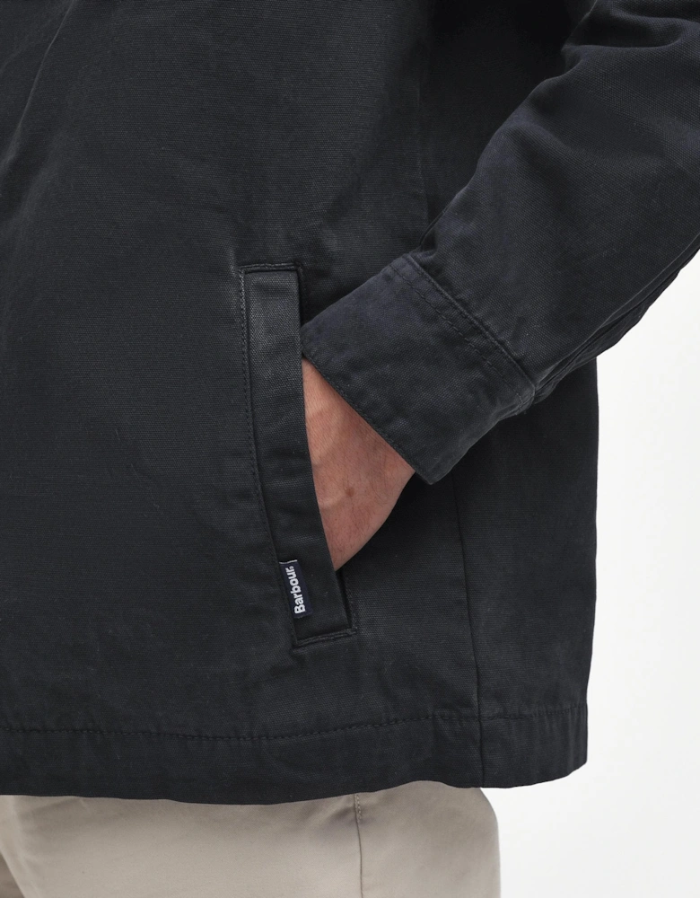 Washed Mens Overshirt - Navy