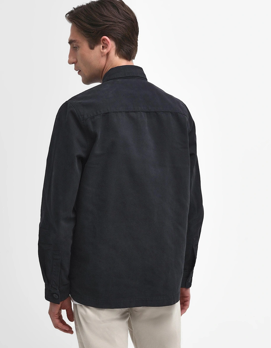 Washed Mens Overshirt - Navy