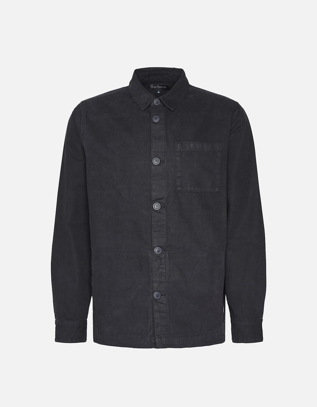Washed Mens Overshirt - Navy