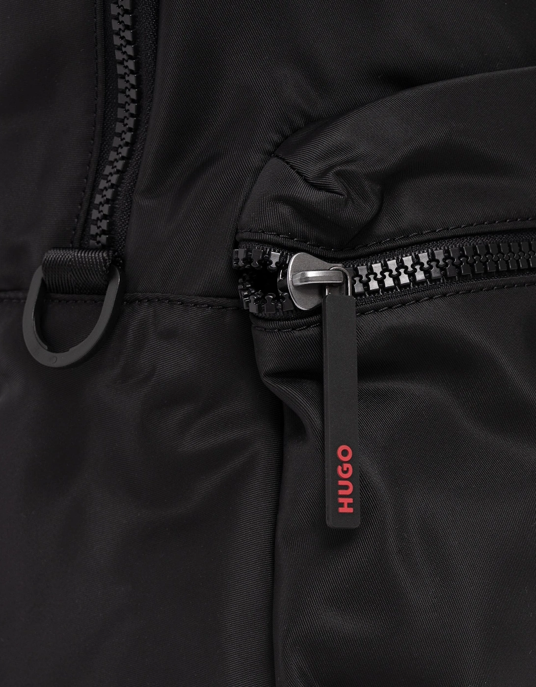HUGO Ethon Backpack with Red Rubber Logo Label and Top Handle NOS