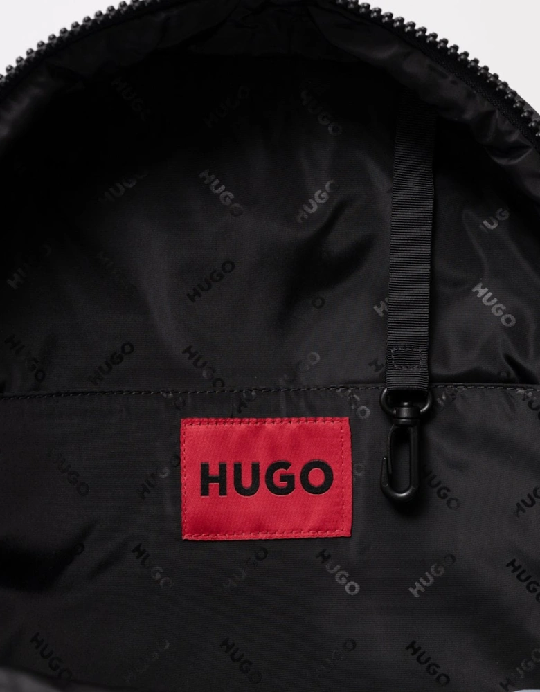 HUGO Ethon Backpack with Red Rubber Logo Label and Top Handle NOS